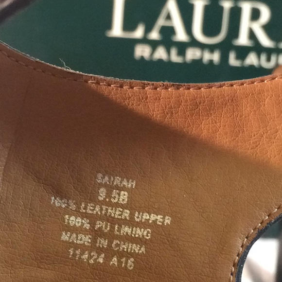SOLD  NWT Ralph Lauren Sairah Learher Heels - Picture 7 of 8